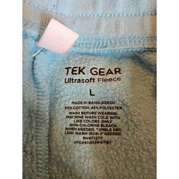 Ultrasoft Fleece Sweatpants Tek Gear Womens Large Light Blue Cozy Lounge Joggers - Picture 7 of 7